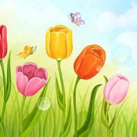 郁金香卡通图片