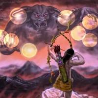 神话故事后羿射日图片