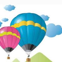 热气球卡通图片