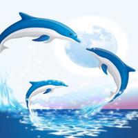卡通海豚图片