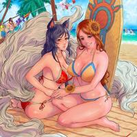 lol阿狸与日女蕾欧娜h漫画