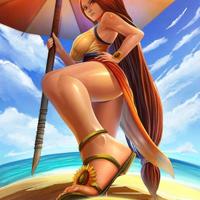 lol泳装兔女郎日女蕾欧娜漫画