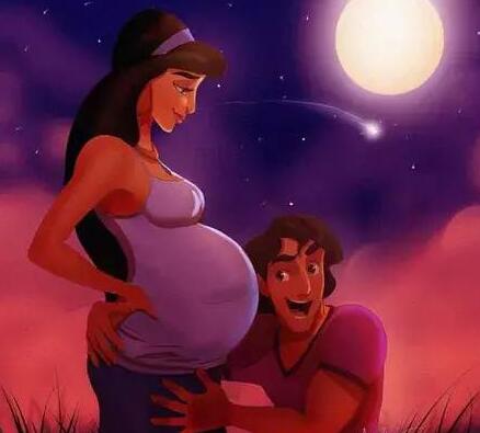迪士尼公主都怀孕了生宝宝