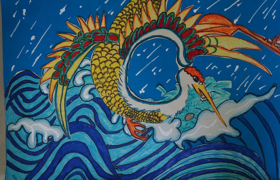 精卫填海图片