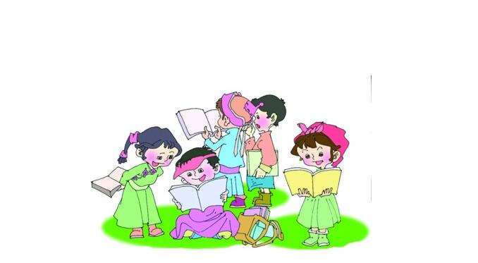 读书卡通图片