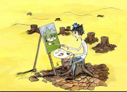 环保漫画图片
