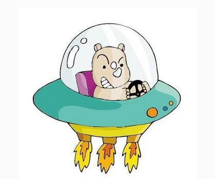 卡通宇宙飞船图片