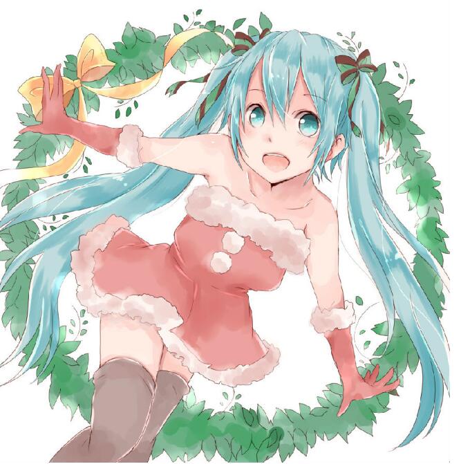 圣诞节动漫美少女图片