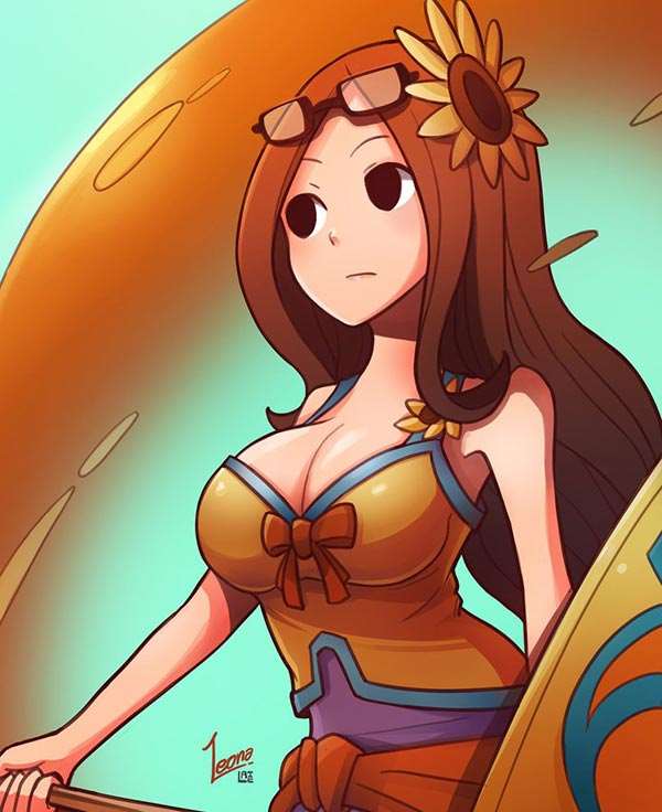 日女蕾欧娜别样风格插画