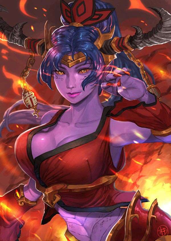 lol龙血武姬希瓦娜本子漫画