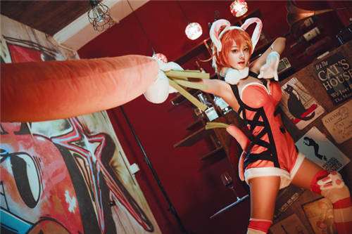 王者荣耀兔女郎花木兰丝袜福利cos