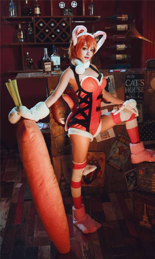 王者荣耀兔女郎花木兰丝袜福利cos