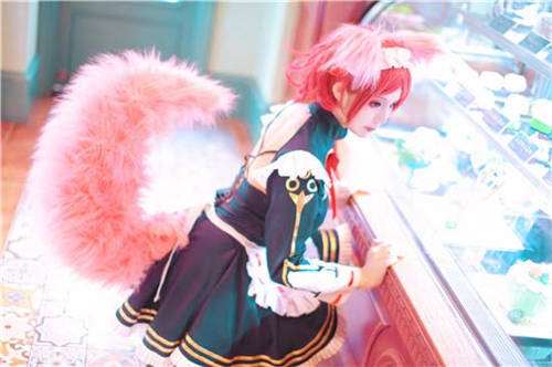 王者荣耀女仆妲己真人cos