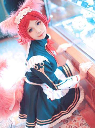 王者荣耀女仆妲己真人cos